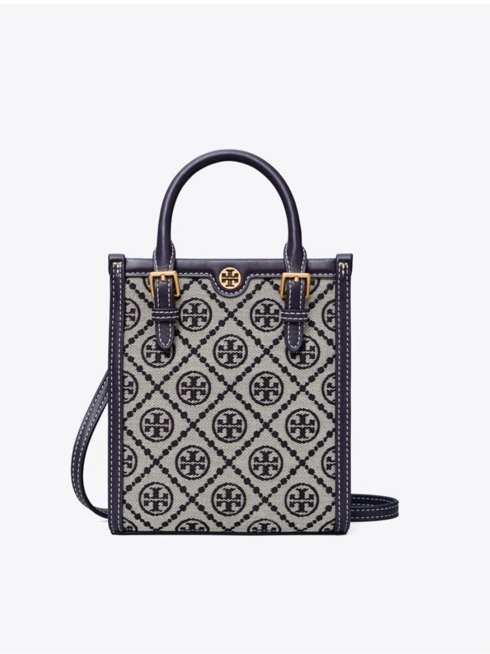 Tory Burch T-Monogram Jacquard Mini Shopper Tote - Picture 3 of 11